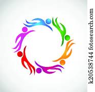 teamwork, zakelijk, samenwerking, logo