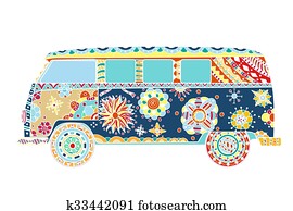 Download Hippie Van Stock Photography | k0011925 | Fotosearch