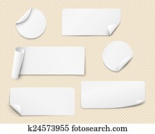 Vector white stickers
