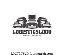 wózek, logo, ładunek, logo, doręczenie, ładunek, ciężarówki, logistyka, logo