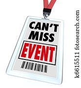 Can't Miss Event - Lanyard and Badge Can't Miss Event - Lanyard and Badge