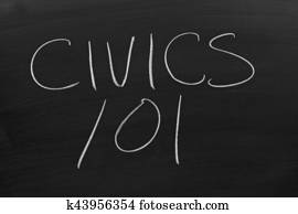 Civics 101 On A Blackboard Civics 101 On A Blackboard