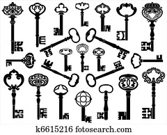Collection of antique keys Collection of antique keys
