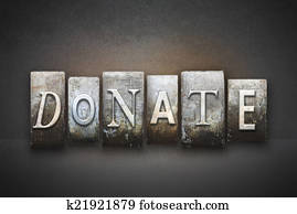 Donate Letterpress Donate Letterpress