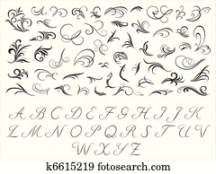 Floral patterns and initials Floral patterns and initials
