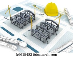 fábrica, construção