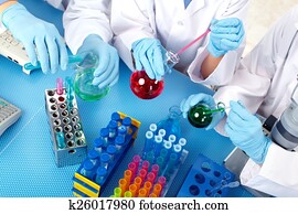 Group of medical doctors in laboratory.