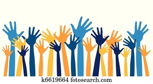 Huge group of happy people. 