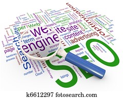 Magnifier and Wordcloud of SEO Magnifier and Wordcloud of SEO