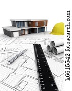 modernos, construção casa