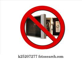 Food heating up in a microwave Clipart | kch0110 | Fotosearch