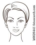 beautiful woman face vector illustration beautiful woman face vector illustration