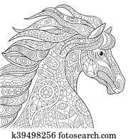 caballo estilizado, animal