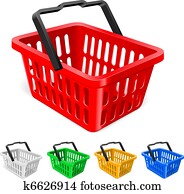Colorful shopping basket Colorful shopping basket