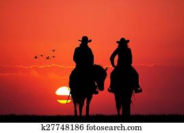 couple on horse silhouette couple on horse silhouette