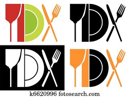 cozinheiro, utensílio, abstratos