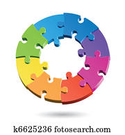 Jigsaw puzzle circle Jigsaw puzzle circle