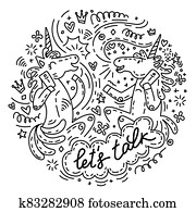 lets, prata, enhörning