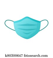 Medical protective face mask isolated on white. Medical protective face mask isolated on white.