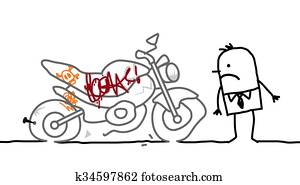motorcycle vandalized motorcycle vandalized