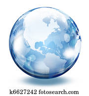 World glass sphere