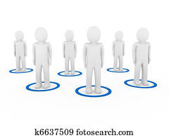 3d, hommes, collaboration, réseau