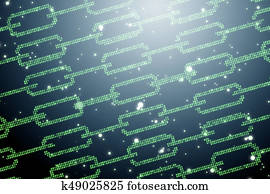 blockchain, 概念, 如, 未來, 想法, ......的, 資料庫, -, 3d, rendering