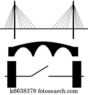 Bridge silhouette vector Bridge silhouette vector
