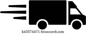 lieferwagen, symbol lieferwagen, symbol