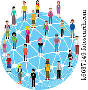 muchos, diferente, gente