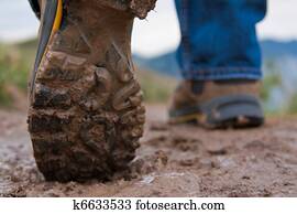 Muddy Hiking Boots Muddy Hiking Boots