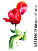 Red Tulips flowers Red Tulips flowers