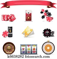 Vector gambling icon set. P. (w) Vector gambling icon set. P. (w)