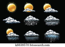 Vector weather forecast icons. P.1 Vector weather forecast icons. P.1