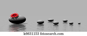 Zen stones and flower Zen stones and flower