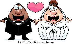 caricatura, matrimonio interracial