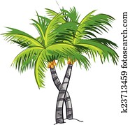 Cartoon coconut tree Cartoon coconut tree