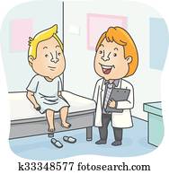 Man Doctor Checking Up Patient