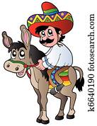 Mexican riding donkey Mexican riding donkey