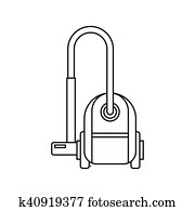 Vacuum cleaner icon, outline style Vacuum cleaner icon, outline style