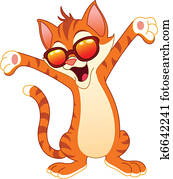 שמח, חתול, ללבוש משקפי שמש