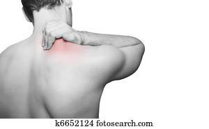 Man with back pain isolated on white Man with back pain isolated on white