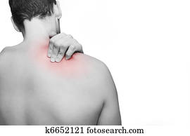 Man with back pain isolated on white Man with back pain isolated on white