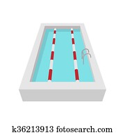 Sport swimming pool cartoon icon Sport swimming pool cartoon icon