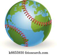 welt globus, baseball ball, begriff welt globus, baseball ball, begriff