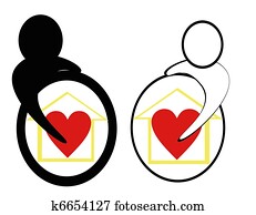 Worker holding with love Worker holding with love