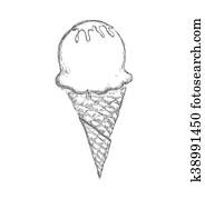 アイスクリーム Design 漫画 Icon デザート イラスト クリップアート K Fotosearch