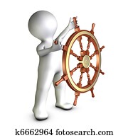 A character is putting back on the right track