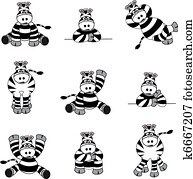 cute, Zebra, jogo