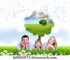 happy family spending time together